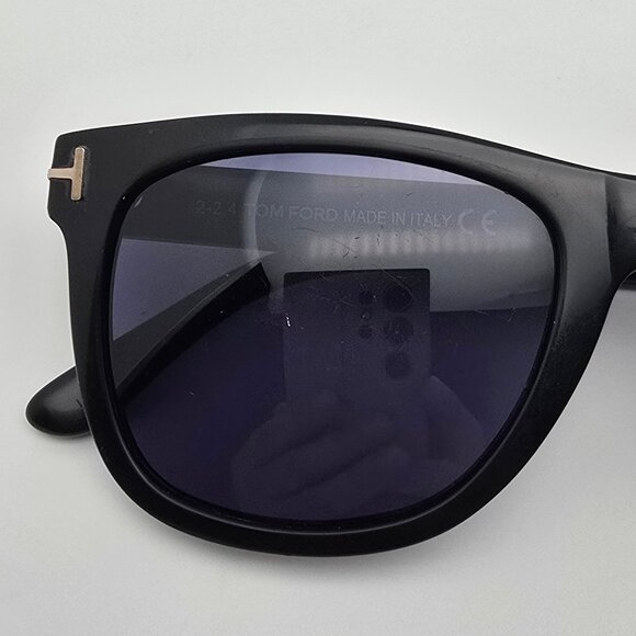 *SOLD* Tom Ford TF336 01V Leo Black Frame Grey Lens Sunglasses w/ Case Italy - Picture 13 of 15